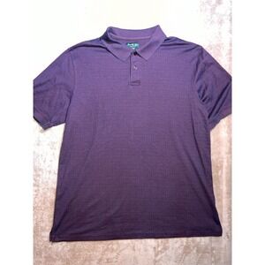 David Taylor Collection Men XLT Burgundy 2 Button Short Sleeve Golf Polo (B)